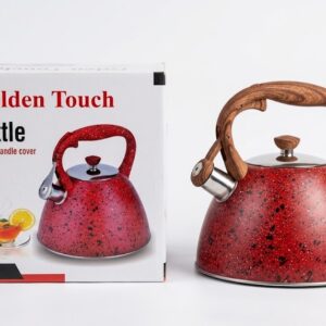 Golden Touch 3L Red Granite Whistling Kettle